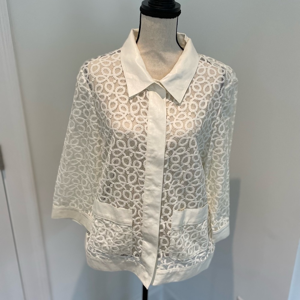 Yansi Fugel lace button down jacket - NEW WITH TAGS